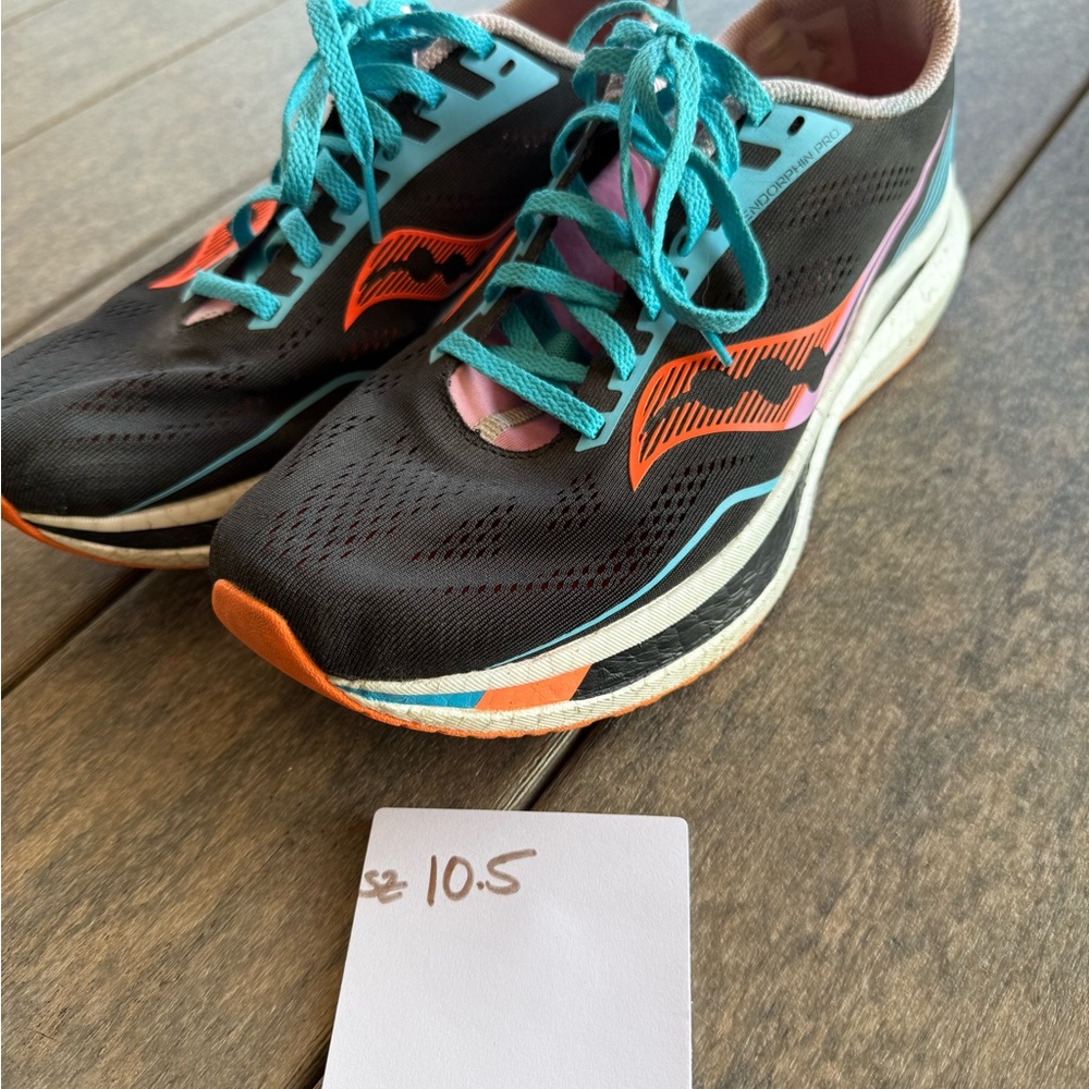 Saucony Black and Teal Athletic Shoes